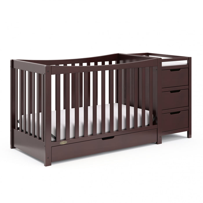Graco Remi Lit de bebe convertible 4-en-1 avec table a langer - Espresso
