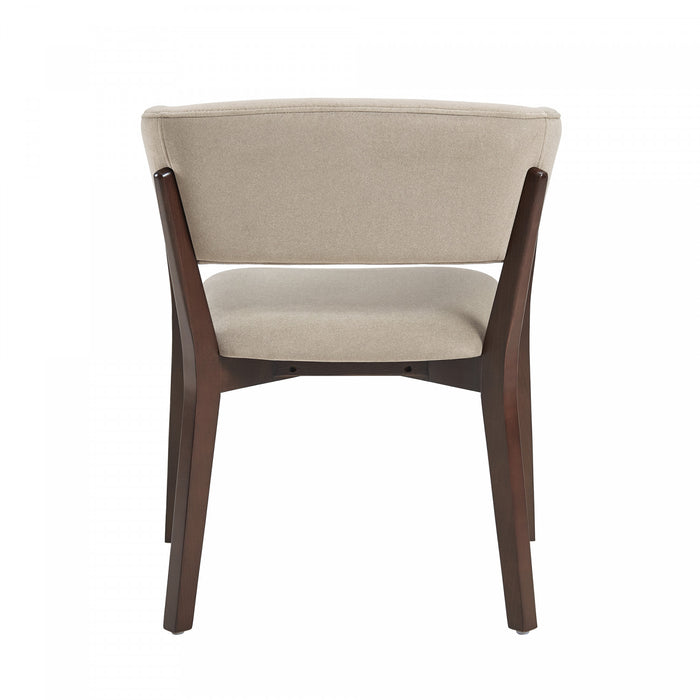 Fauteuil Blake moderne en bois avec imitation mohair, coloris naturel