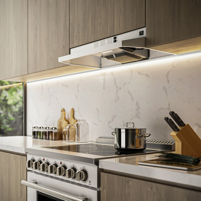 Hotte de cuisiniere sous armoire Cappa de 30 po, blanc,- FRHUC5200-30