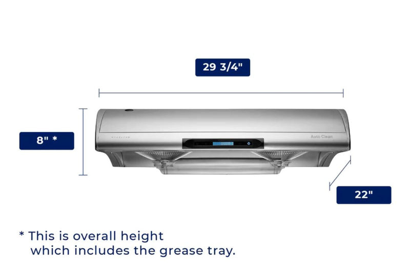 Hotte de cuisinière sous l'armoire Hauslane de 30 po en acier inoxydable - UC-C400SS-30