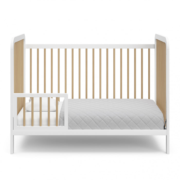Storkcraft Pasadena Lit de bebe convertible 3-en-1 - Blanc avec bois clair