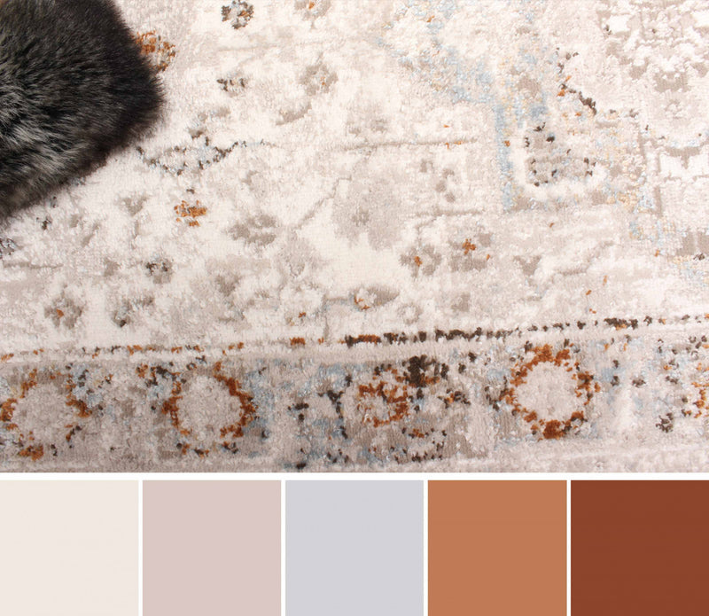 Tapis de Couloir Traditionnel Paradox 2'8\" x 8'2\" en Ivoire