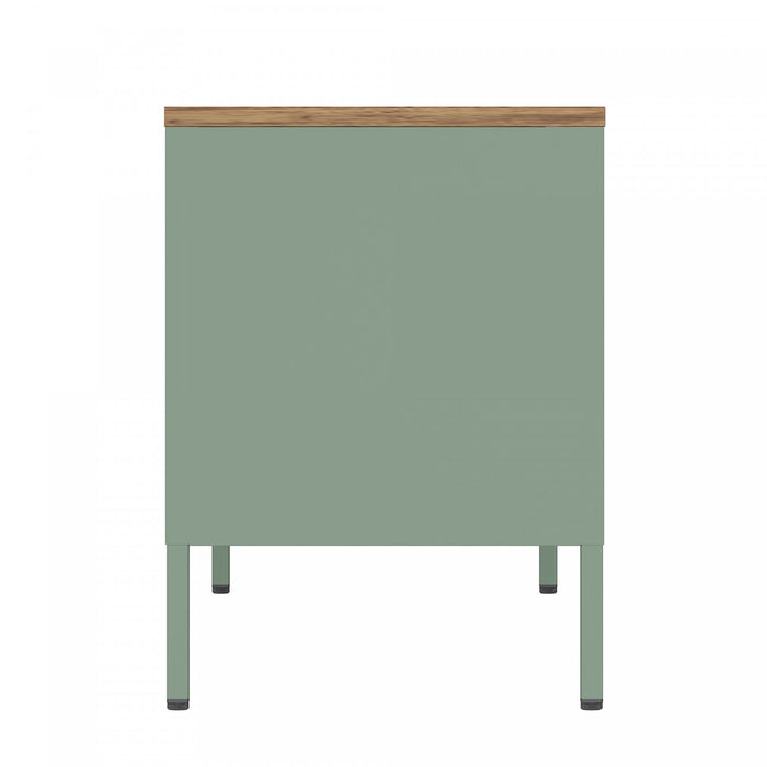 Armoire de rangement moderne Landen 47\" en metal, vert sauge