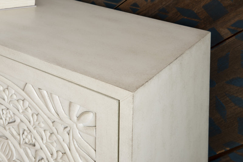 Armoire décorative Grace - blanc fumé