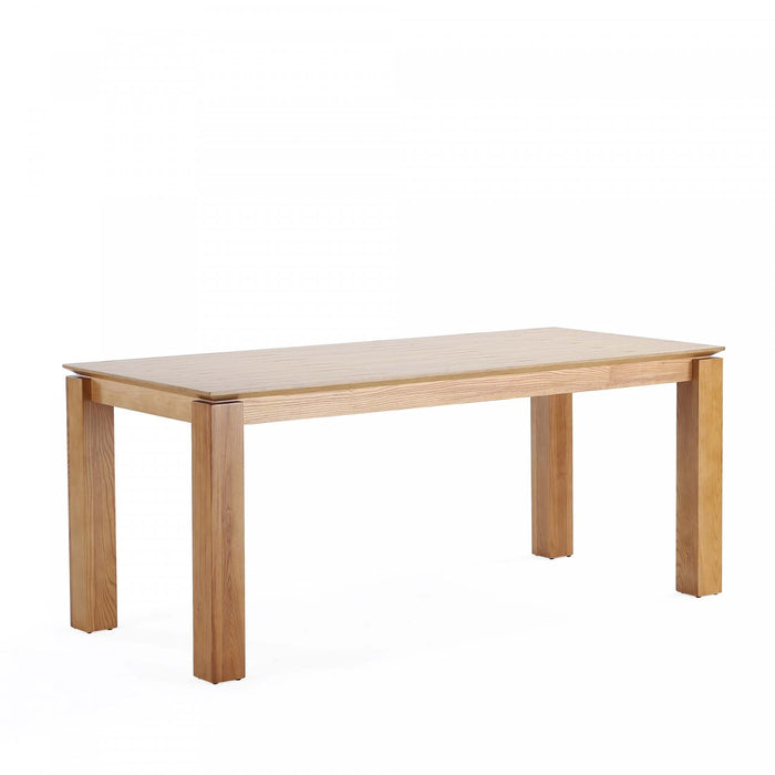 Ensemble de salle a manger chic industriel moderne Paragon et Rockaway 7 pieces en flocon d’avoine et naturel