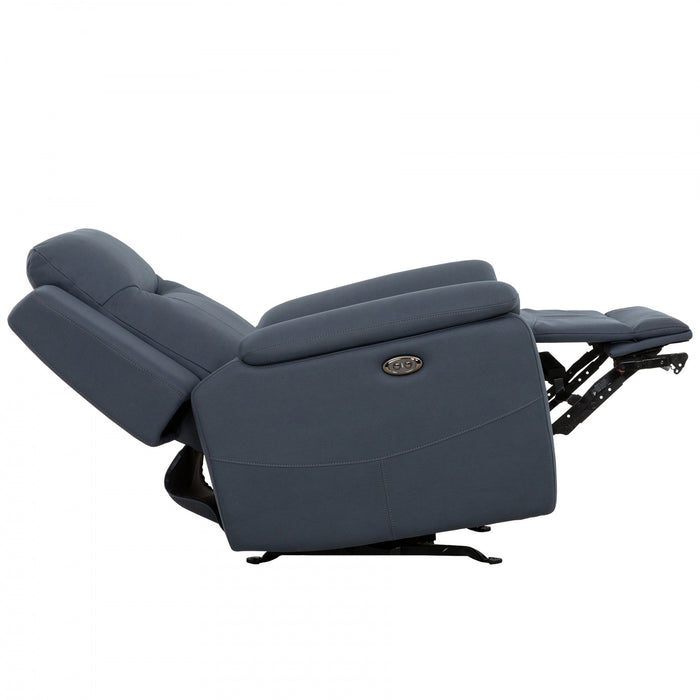 Fauteuil bercant inclinable electrique Sutton de 42 po rembourre - Bleu