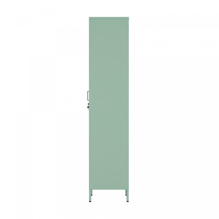 Armoire de rangement moderne Naomi 15\" en metal, vert sauge