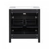 Baker 30 Inch Modern Bathroom Vanity with Ceramic Sink & Storage Cabinet, Black | Meuble de salle de bain moderne Baker 30 pouces avec lavabo ceramique et rangement, noir