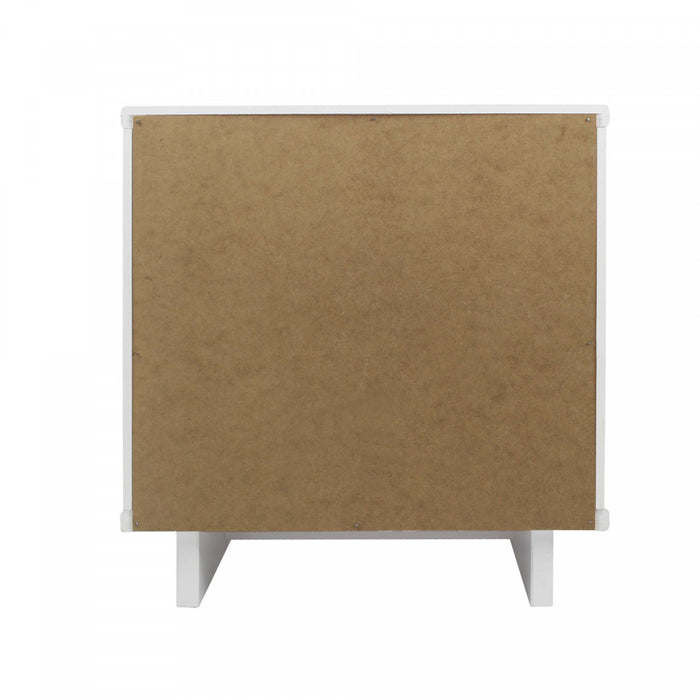 Table de nuit Granville Modern 18\" en blanc (2 tiroirs) - Lot de 2