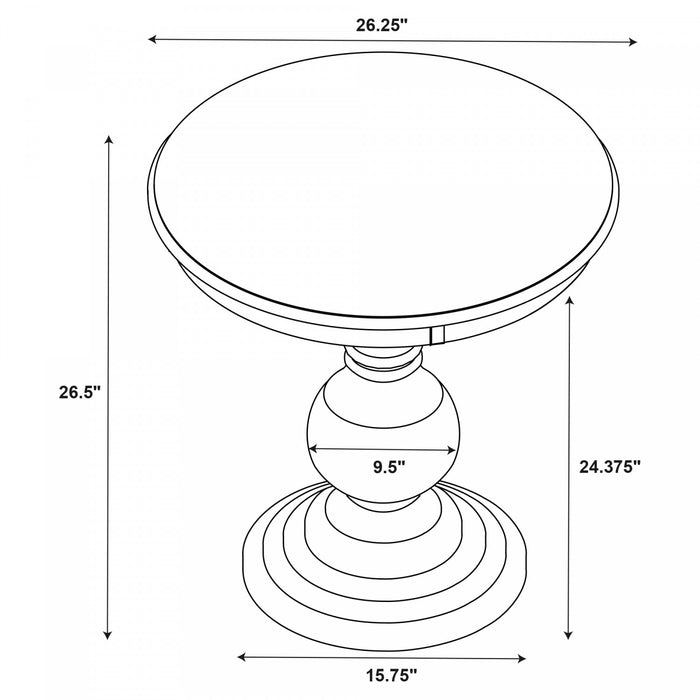 Table de bout ronde Amelia - espresso