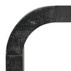 Cedar 52 Inch Wood Console Table with Curved Edge and Distressed Finish, Black | Cedar Table Console en Bois 52 po avec Bord Courbe et Finition Vieillie, Noir