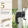 Costway 10 FT Patio Cantilever Umbrella Outdoor Aluminum Hanging Offset Umbrella w/ 360° Rotation Beige