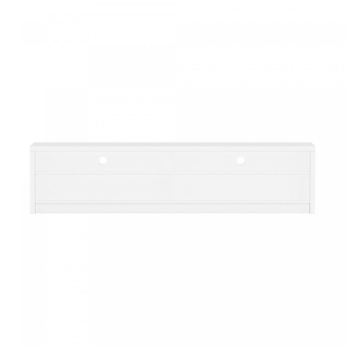Meuble TV contemporain moderne Duncan 70\" en blanc