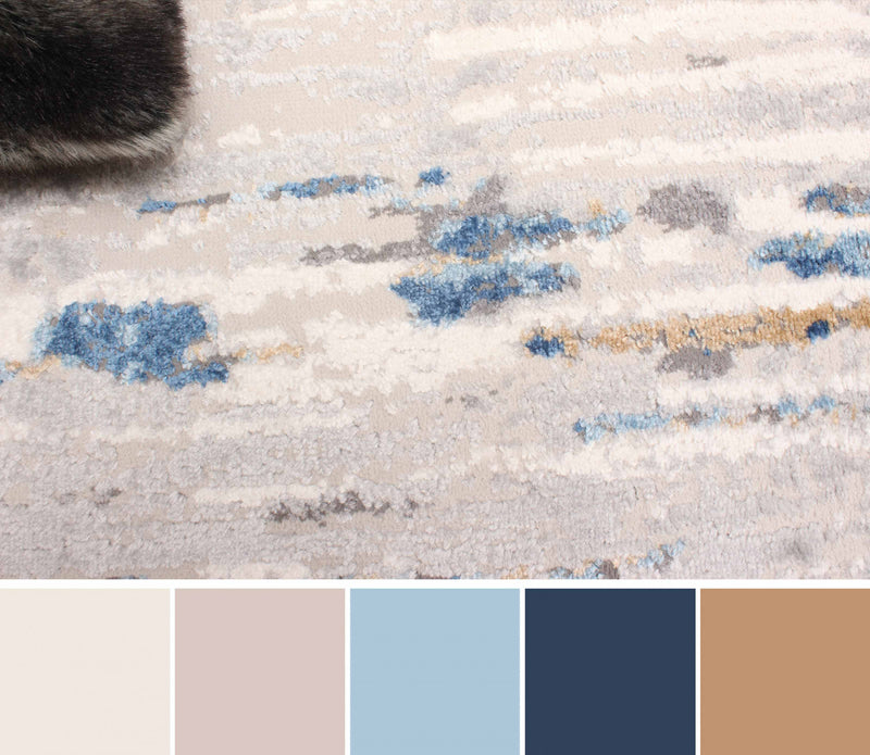 Tapis Contemporain/Moderne Juniper 8'0\" x 10'0\" en Gris