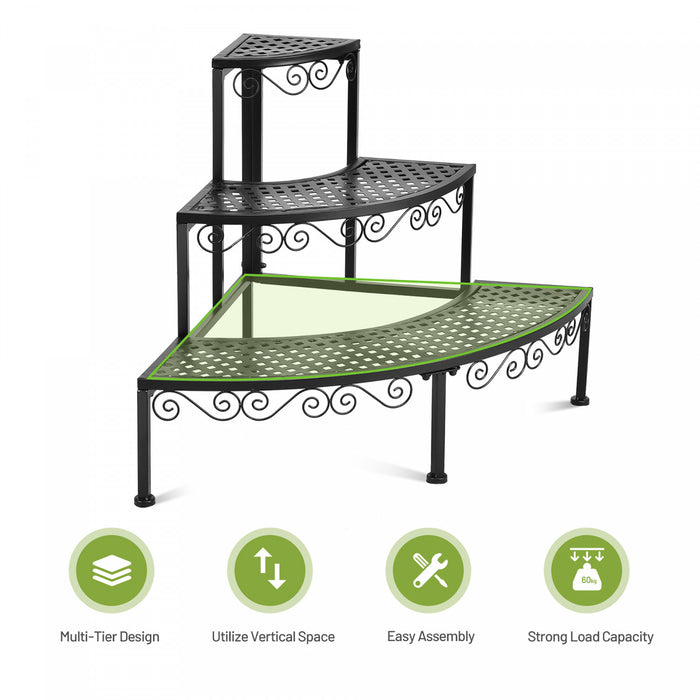 Etagere Eventail A Plantes – 3 Plateaux