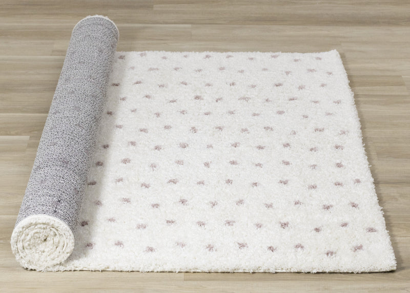 Carpette douce Taylor à motif de pois - 7 pi 10 po x 10 pi 6 po