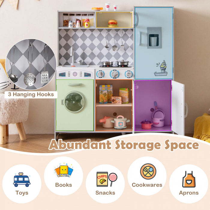 Costway Kids Kitchen Playset Avec Des Lumieres Et Des Sons Realistes
