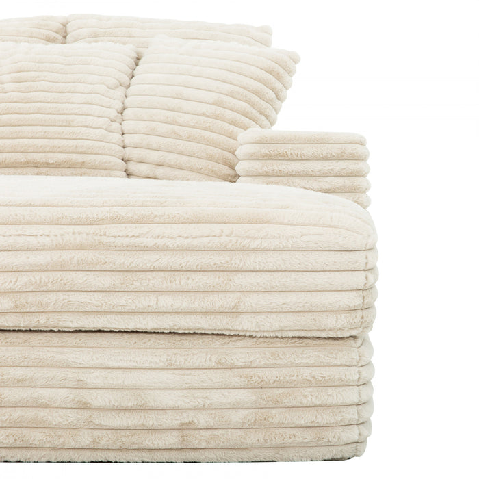 Fauteuil long Snug de Sealy de 68 po avec mousse - beige