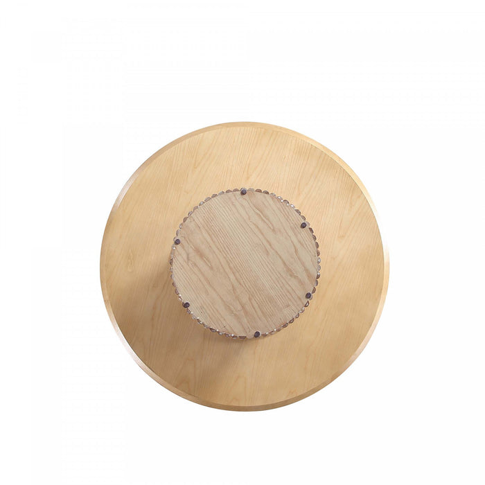 Table a manger ronde Hathaway Modern Industry Chic de 47\" en finition naturelle