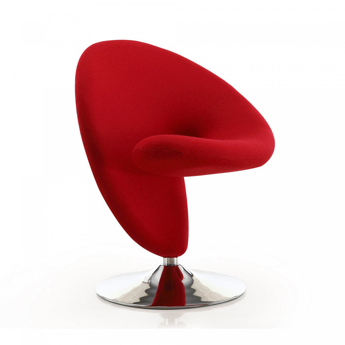 Fauteuil d’appoint moderne monobloc Curl en bleu, creme, violet, vert, gris, orange, rouge et jaune