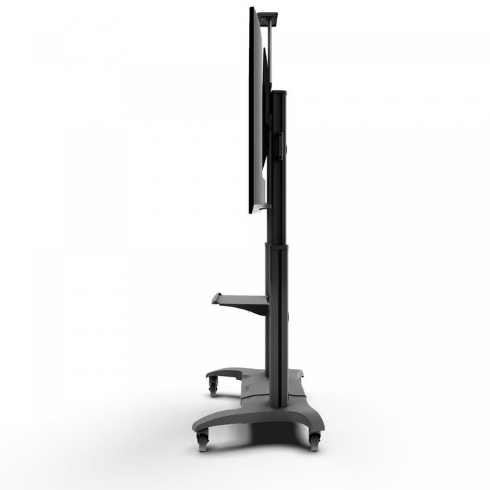 Chariot mobile pour televiseur Kanto MTMA100PL avec etagere reglable et poignees integrees pour televiseurs de 55\" a 100\", noir