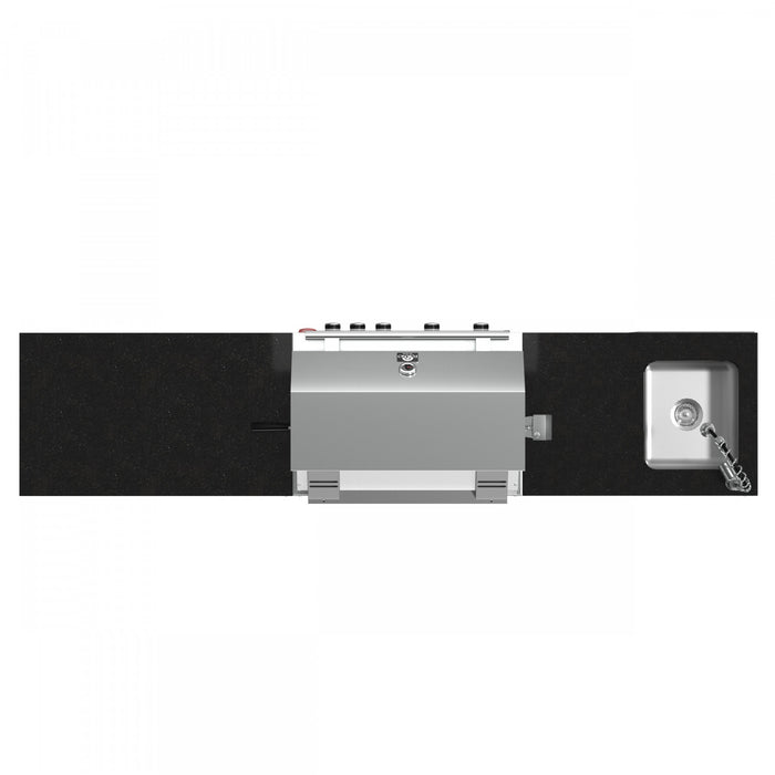 Cuisine d'exterieur Bulnes – BBQ en acier inoxydable de 60 000 BTU et comptoirs noirs – FODKT2506BLK