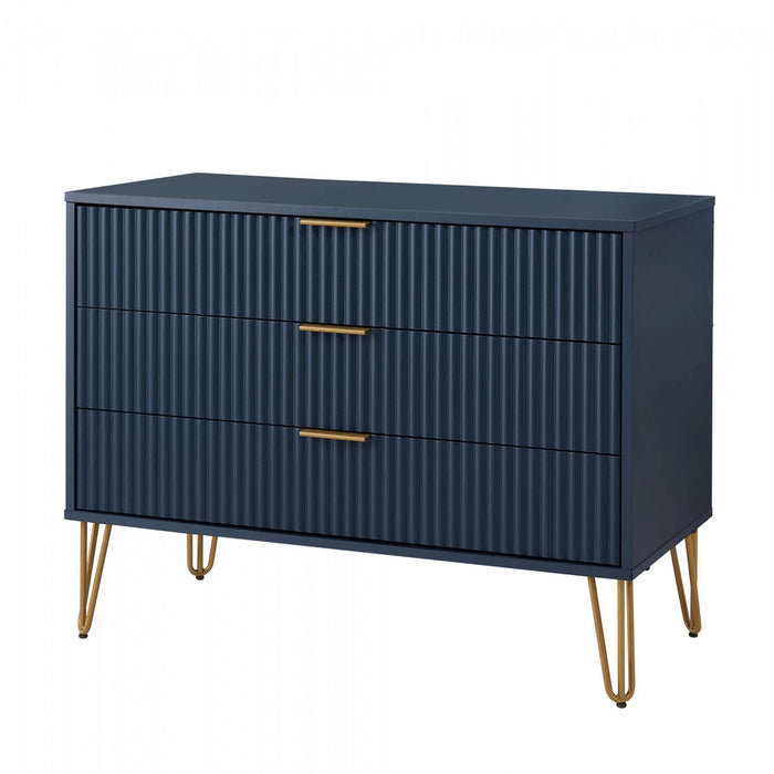 Ensemble moderne de commode 2 pieces Dumbo en bleu minuit