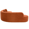 Vista 122 Inch Extra Large Sectional Sofa with Curved Design and High-Resilience Foam, Orange | Vista Canape Sectionnel Extra-Large 122 po a Design Courbe et Mousse Haute Resilience, Orange