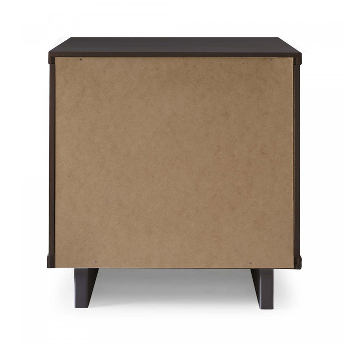 Table de nuit Granville Modern 18\" en gris charbon (1 tiroir) - Lot de 2