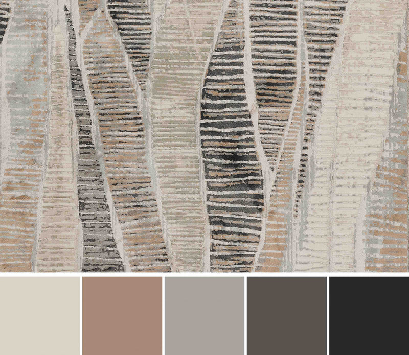 Tapis Contemporain Briar 2'2\" x 7'7\" en Gris
