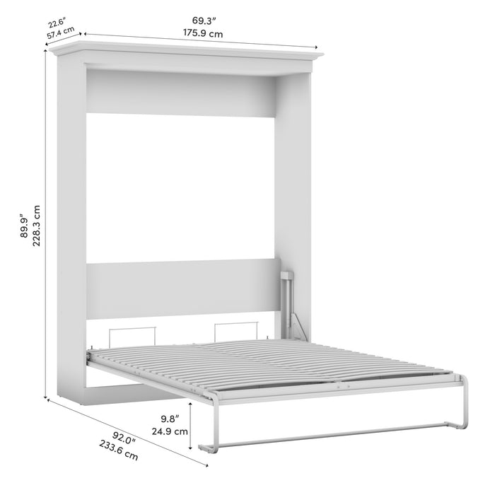 Grand lit escamotable Versatile de Bestar de 70 po (L) - blanc