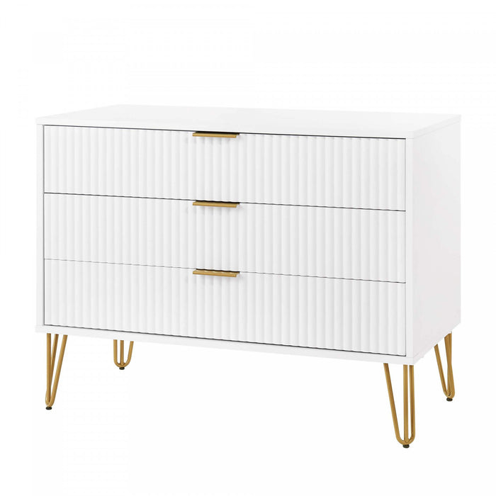 Ensemble moderne de commode 2 pieces Dumbo en blanc