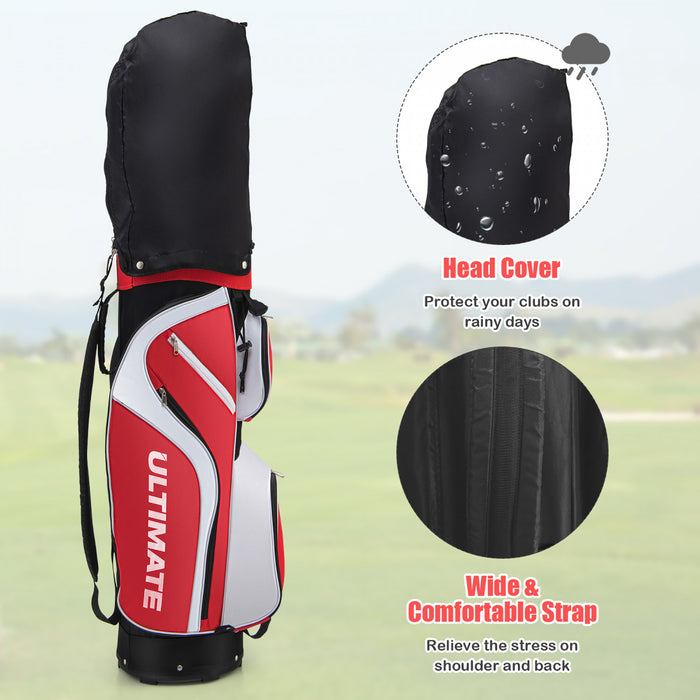 Femmes Completes Clubs De Golf Ensemble 10 Pieces Comprend Alliage Chauffeur Rouge