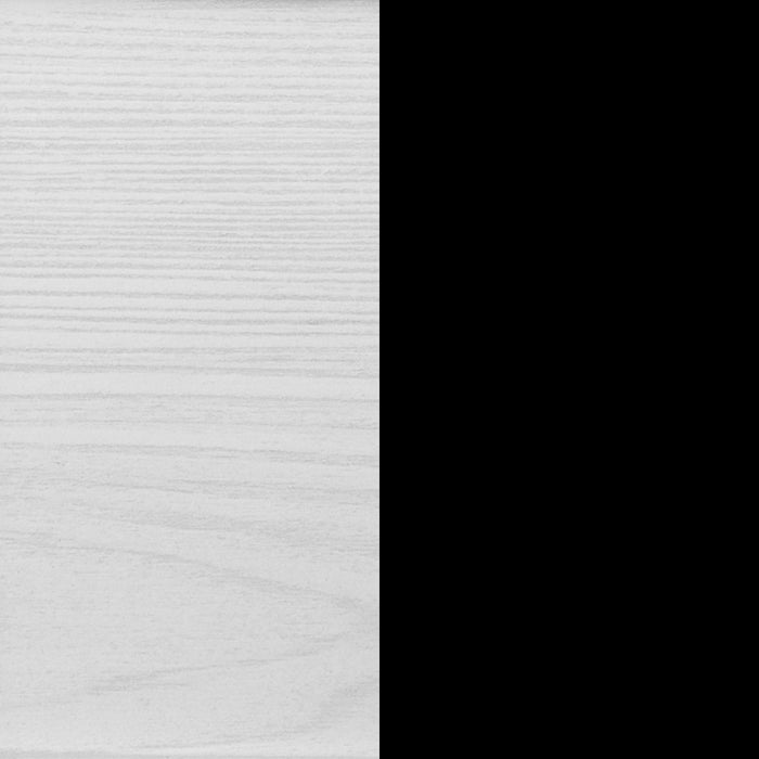  Table de nuit Arlen à 1 tiroir - pin blanc et noir mat