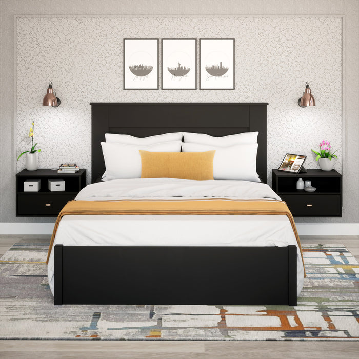 Table De Nuit Flottante A 1 Tiroir – Noir