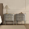 Park Contemporary 24" Solid Wood Nightstand in Gray (2-Drawer) | Table de nuit contemporaine Park 24" en bois massif gris (2 tiroirs)