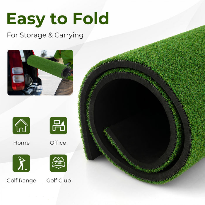 Costway 5 X 4 Ft Golf Frappant Mat Artificiel Interieur Exterieur Turf Golf Entrainement Mat 25 Mm