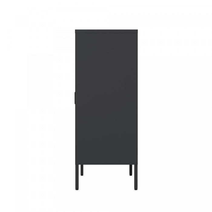 Armoires de rangement modernes Naomi 2 pieces en metal noir