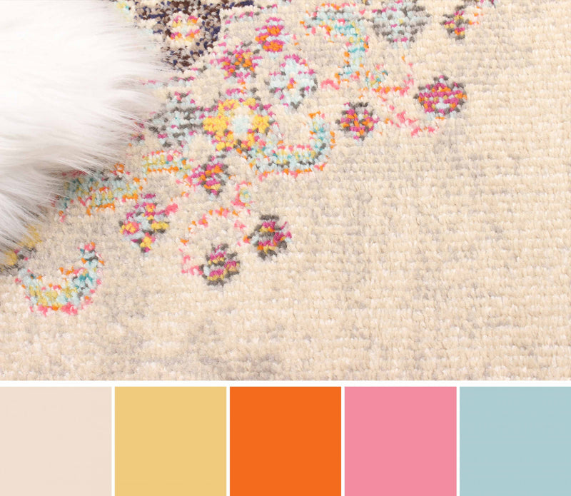 Tapis Traditionnel Lea 8'0\" x 10'0\" en Ivoire