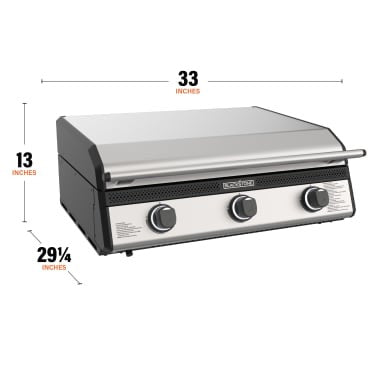 Blackstone 28\" Plancha encastrable a 3 bruleurs avec hotte - 6128