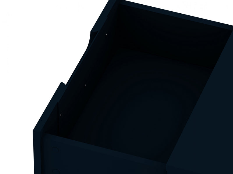 Table de nuit Rockefeller Mid-Century Modern 20\" en bleu minuit (2 tiroirs) - Lot de 2