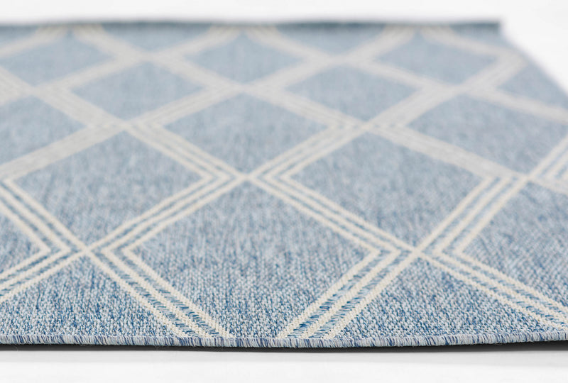 Tapis Transitionnel Cypress 5'3\" x 7'0\" en Bleu
