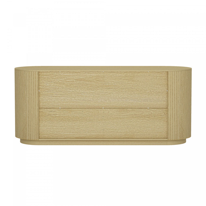 Commode Olivia Manhattan Moderne 71\" en chene naturel (6 tiroirs)