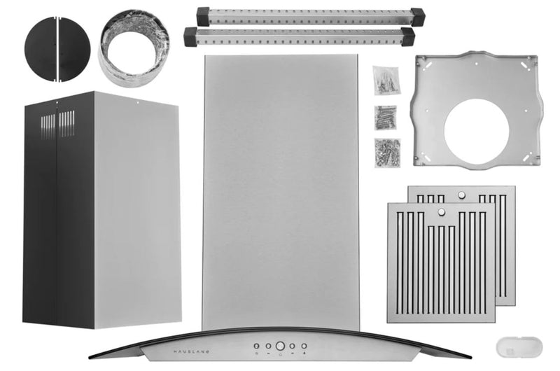 Hotte de cuisinière pour îlot Hauslane de 30 po de style auvent en verre - IS-200SS-30