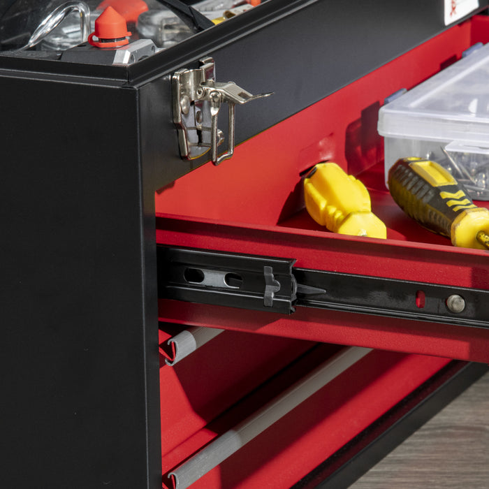 Durhand Boite A Outils En Metal Organisateur De Coffre Avec Tiroirs