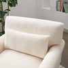 Aurelia Elegant Circular Armrest Chair with Ergonomic Lumbar Support, Beige | Aurelia Fauteuil Elegant a Accoudoirs Circulaires et Soutien Lombaire Ergonomique, Beige