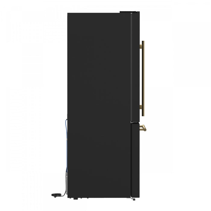 Refrigerateur Milano Espresso de 31 po avec congelateur inferieur, noir, 17,2 pi³ – FFFFD1786-31BLK