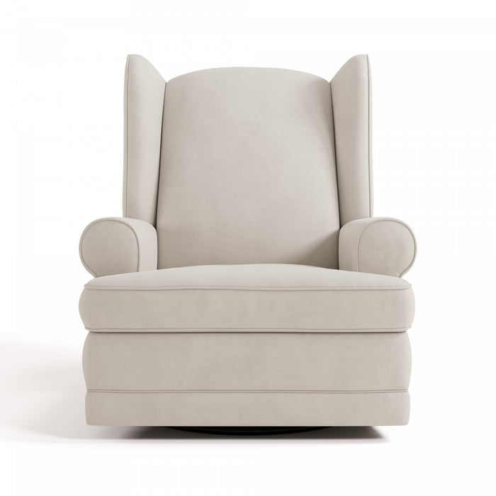 Storkcraft Serenity Fauteuil bercant inclinable rembourre a dossier a oreilles - Ivoire