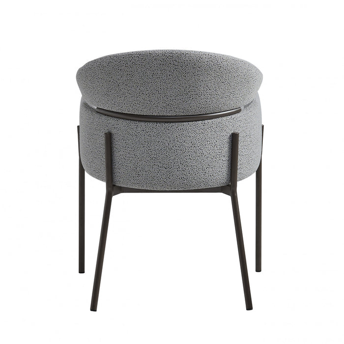 Fanny Chaises De Salle A Manger Modernes, Lot De 2, Assise Tapisee En Tissu Avec Structure Metallique, Gris