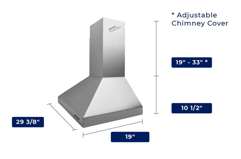 Hotte de cuisinière murale Hauslane de 30 po en acier inoxydable - WM-530SS-30B